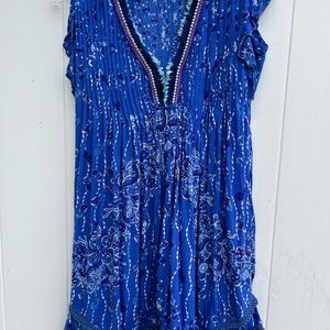 Poupette St. Barth Sasha fringe dress blue